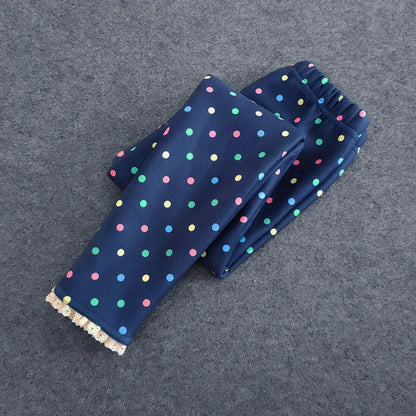 Printed Warm Velvet Leggings for Kids Girls childrensterritory