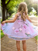 Floral Design Bohemian Style Kids Girls Summer Beach Dresses childrensterritory