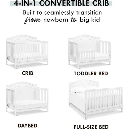 4-in-1 Convertible Crib Perfect for Newborn Baby to Big Kids childrensterritory