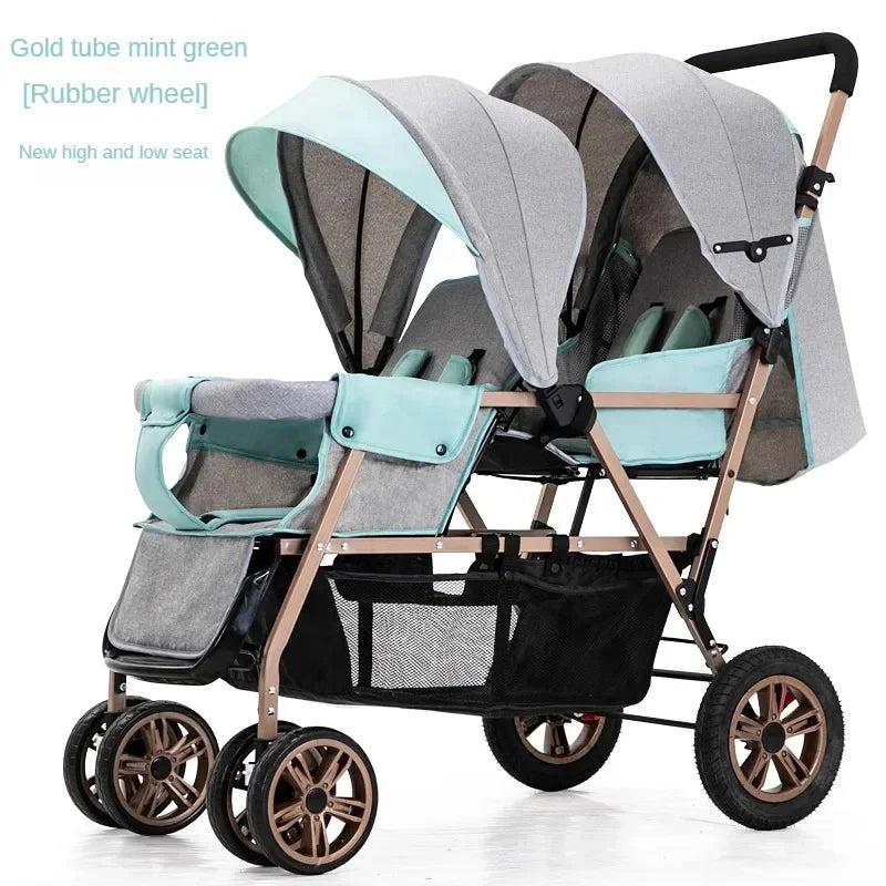 Lightweight Front & Back Seats Baby Pushchair