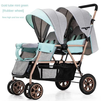 Lightweight Front &amp; Back Seats Baby Pushchair