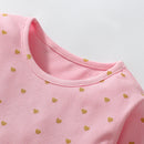 Kids Girls Heart Print Cute Casual Mesh Dress childrensterritory