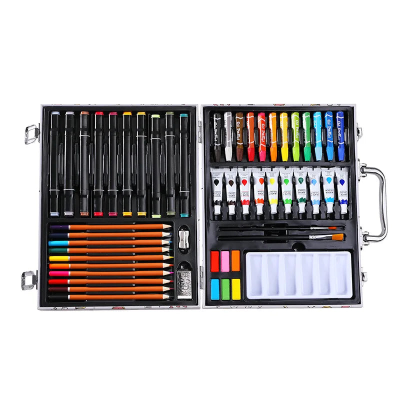 Kids 53 pcs DIY Art Painting Brush Set with Markers