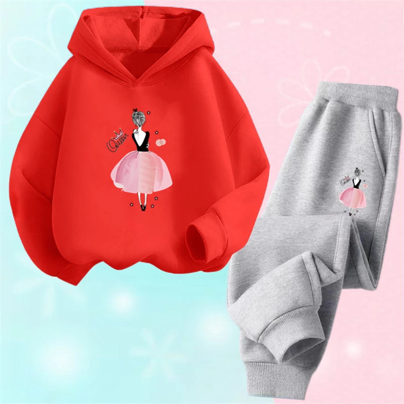 Girls 2 Pieces Casual Korean Style Sports Suits for Spring childrensterritory