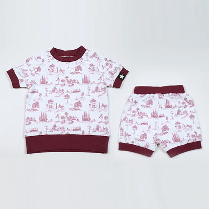 Baby and Kids Printed French Toile Cozy Pajamas and Footies childrensterritory