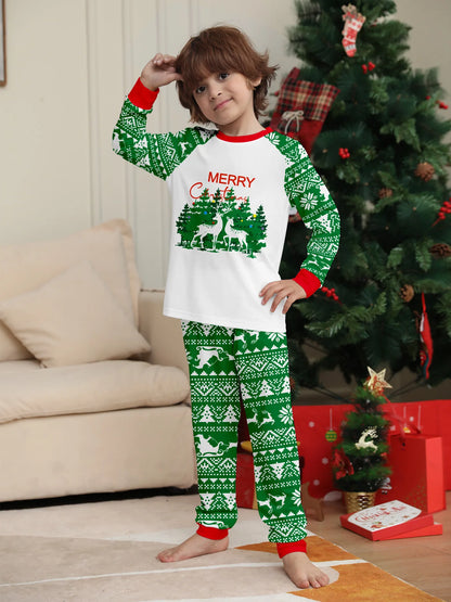 Long Sleeves Christmas Print Family Matching Clothing Set childrensterritory