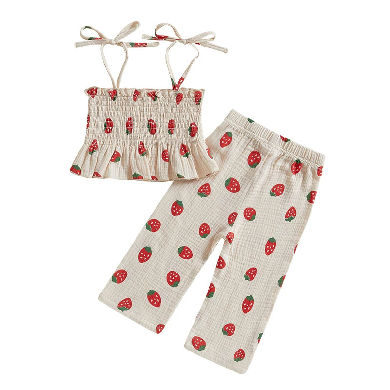 Baby Girls' Printed Soft Cotton Summer Outfits