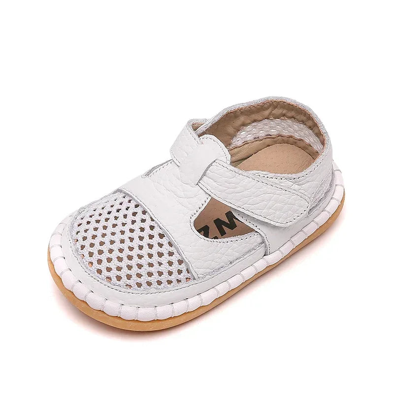Anti-collision Baby Girls Boys Soft Bottom Leather Shoes