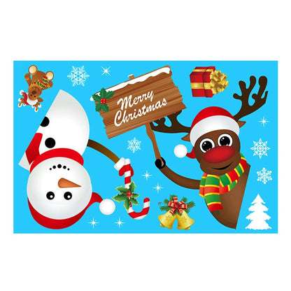 Santa Claus Snowflake Christmas Window/Wall Decals childrensterritory