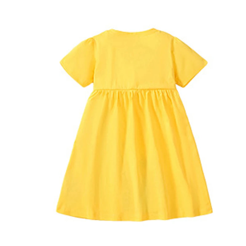 Kids Girls Floral and Butterfly Print Cotton Princess Dress