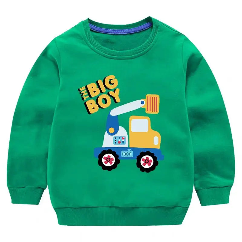 Long-Sleeved Cartoon Print Winter Hoodies For Kids