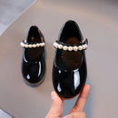 Pearl-Decorated Little Girls' Princess Leather Shoes childrensterritory