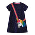 Kids Girls Cartoon Embroidered Summer Dresses childrensterritory