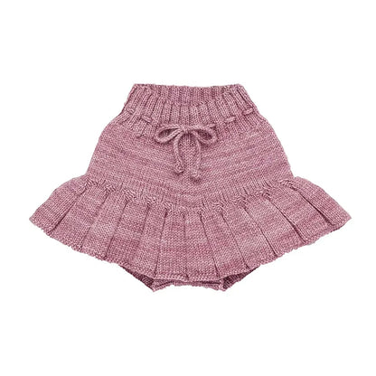 Toddler Girls Popcorn Chunky Knit Pullover Tops and Skirt Set childrensterritory
