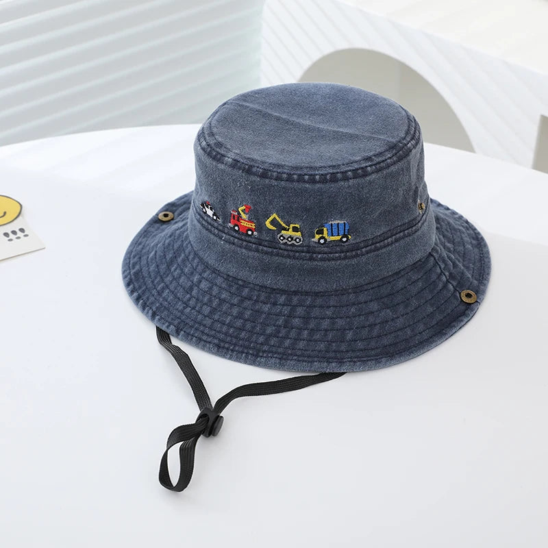 Kids Boys Vehicles Embroidered Adjustable Sports Hats childrensterritory