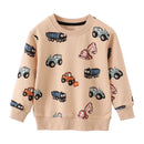 Cartoon Animal Print Long Sleeve Kids Boys Sweatshirts childrensterritory