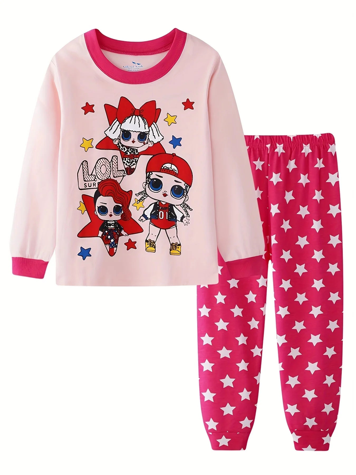 Cartoon and Letter Print Toddler Boys Girls Pajamas Sets childrensterritory
