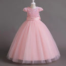 Sequin Bow Design Fluffy Formal Evening Party Dresses childrensterritory