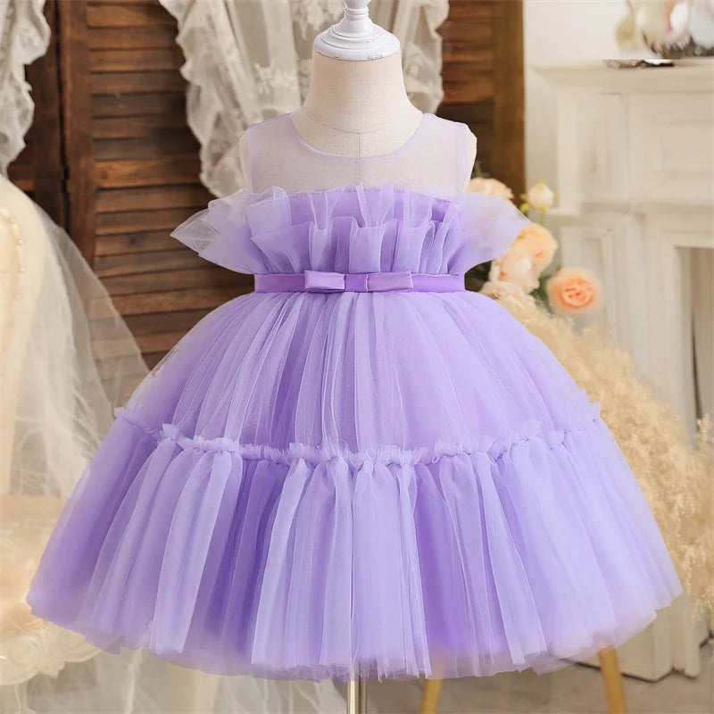 Baby Girls Tulle Wedding Bridesmaid Dresses