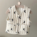 Kids Sleeveless Cotton-padded Printed Warm Coats childrensterritory