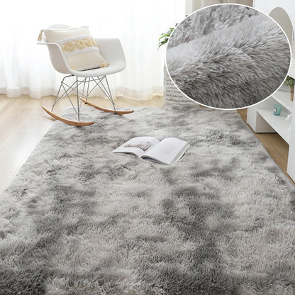 Soft Furry Rainbow Rugs for Kids Bedroom Decor