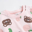 Baby Cartoon Print Short Sleeve Cotton Bodysuits childrensterritory