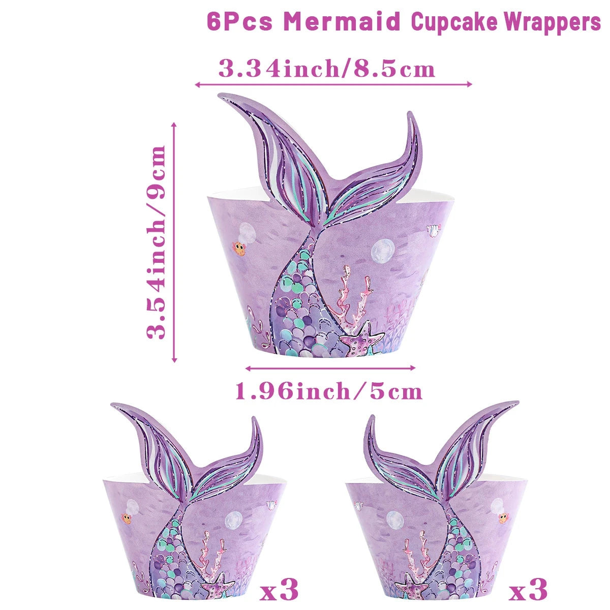 Mermaid-themed Kids Birthday Party Decorations and Tableware Set