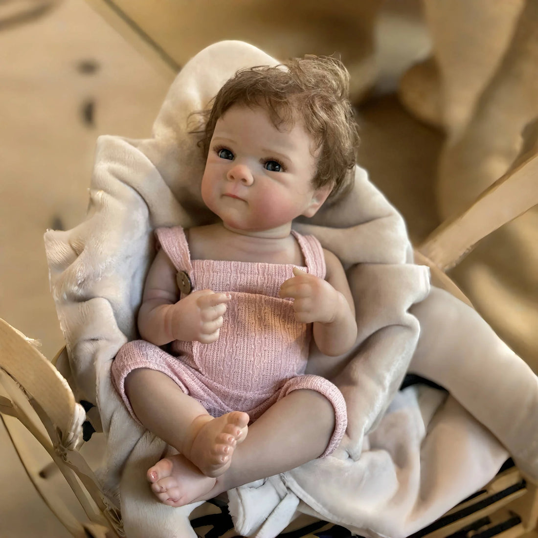 Washable Reborn Baby Doll With Rooted Hair childrensterritory