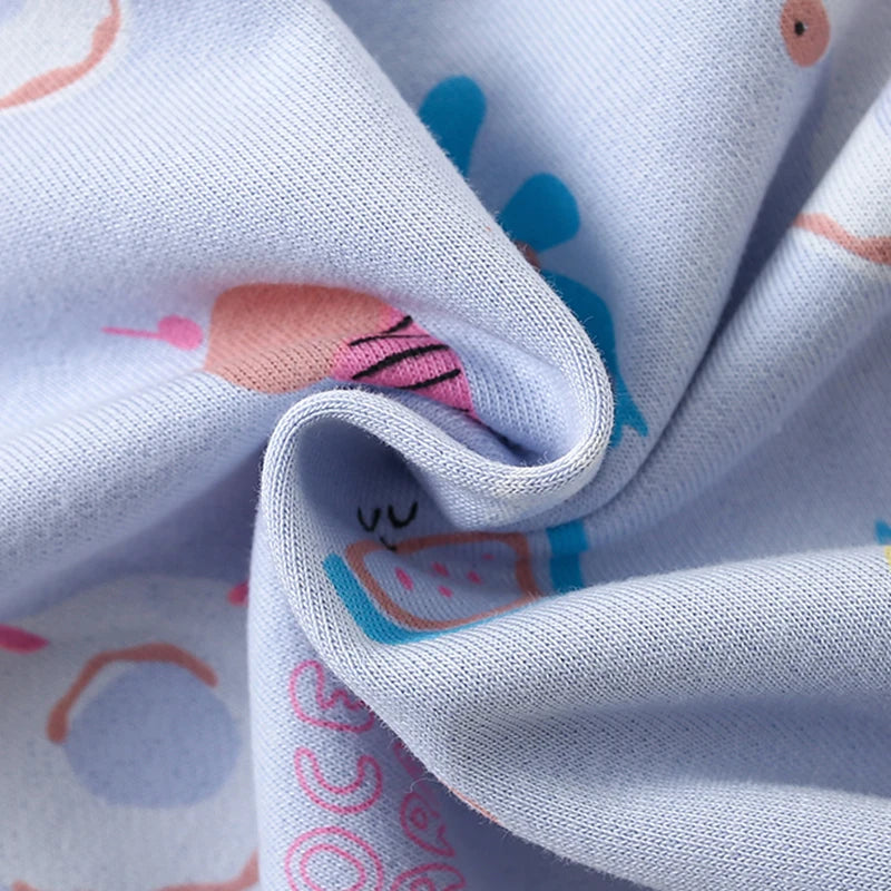 Cartoon Print Hooded Kids Cotton Sweatshirts