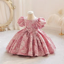 Elegant Flower Printing All Over Puffy Sleeveless Princess Dress