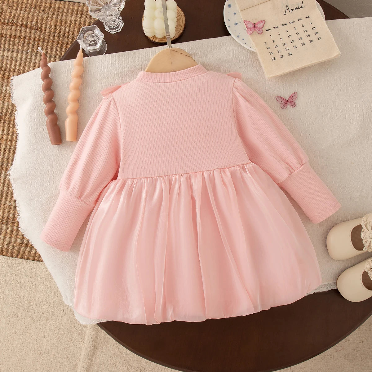 Girls’ Elegant Party Dresses With Bow Design