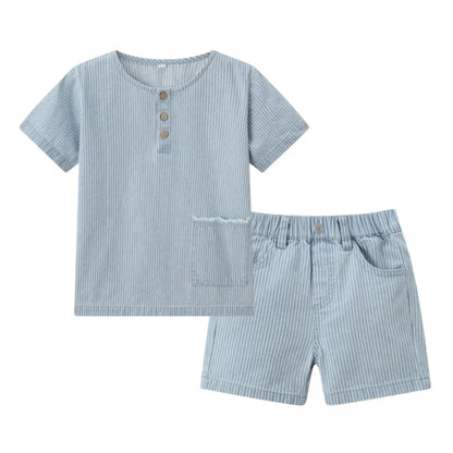 Matching Summertime Denim Outfit for Brother and Sister childrensterritory