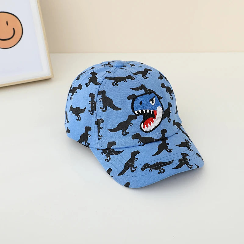 Kids Dinosaurs Embroidered Adjustable Outdoor Sports Hats childrensterritory