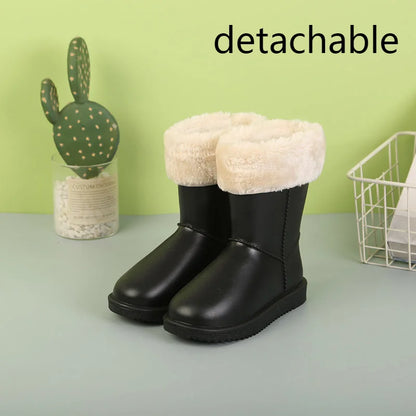 Kids Waterproof Winter Rain/Snow Boots with Fleece Inside