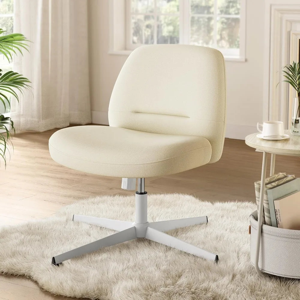 Armless Wide Cross Chair with Wheels for Home Office childrensterritory