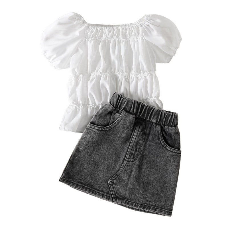 Kids Girl 2 Piece Floral Print Summer Fashion Outfits childrensterritory