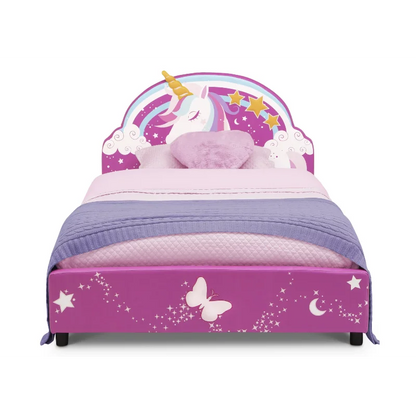 Unicorn Design Kids Upholstered Twin Bed childrensterritory