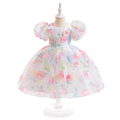 Little Girls Fluffy Formal Bridesmaid Dress/Prom Gowns childrensterritory