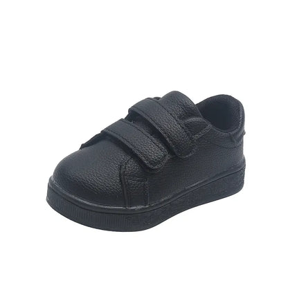 Kids Boys Black Leather Soft Breathable Casual Shoes childrensterritory