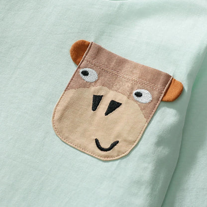 Kids Boys Cartoon Monkey Design Long Sleeves T-shirts childrensterritory