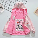 Girls Anime Cartoon Double-Sided Printed Hooded Coats