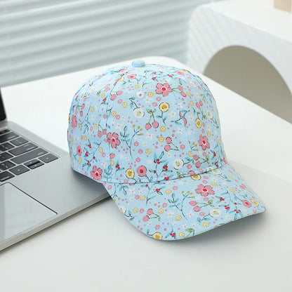 Little Girls Floral Design Adjustable Sports Hats childrensterritory