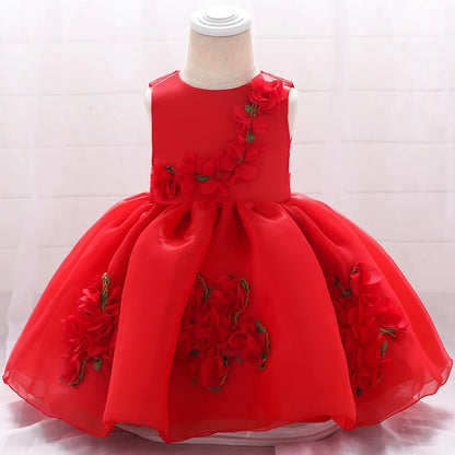 Luxury Flower Design Baby Girl Dresses For Birthday/Wedding childrensterritory