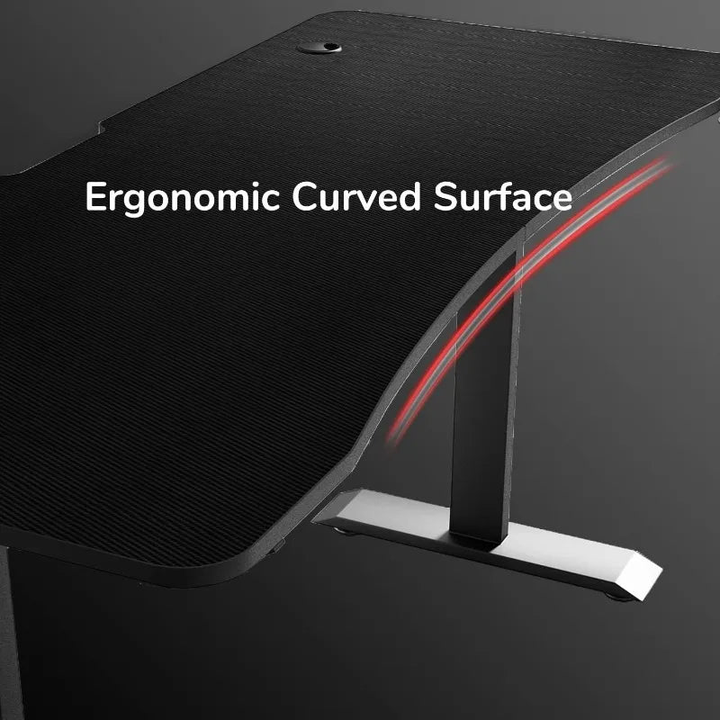 63-Inch Carbon Fiber Heavy-Duty Gaming Computer Table childrensterritory