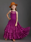 Girls Long Lace Design Plus Size Summer Princess Dresses childrensterritory