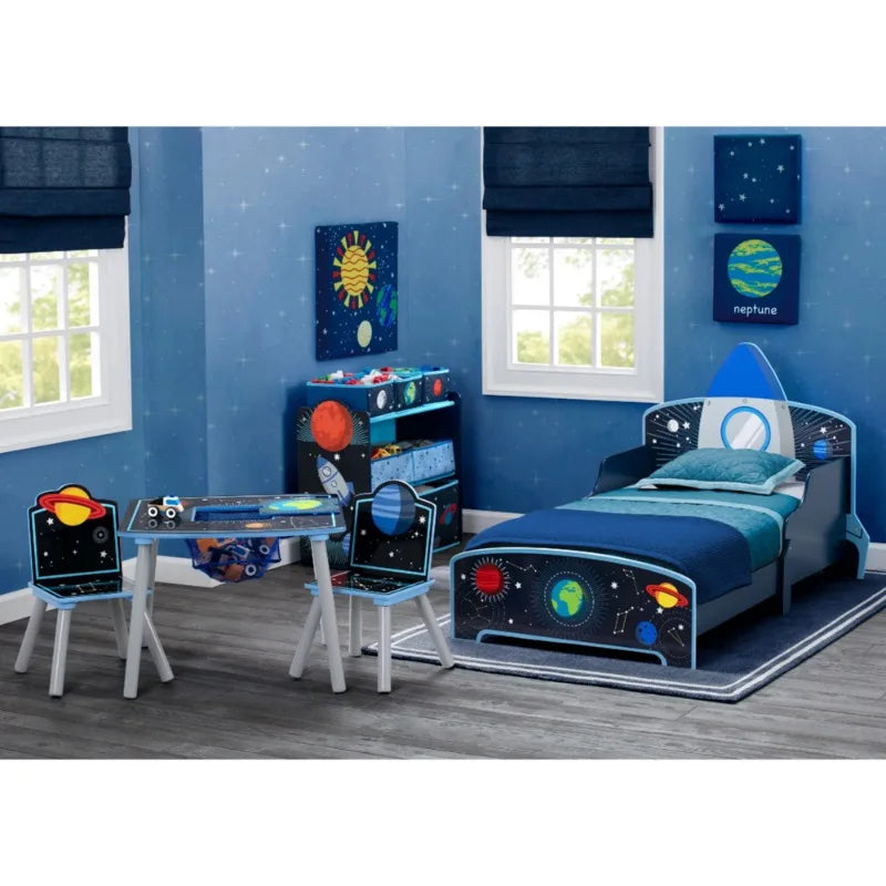 Space Adventures Design 6 Bin Kids Toy Organizer childrensterritory