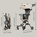 Lightweight Four-wheel Baby Stroller with Canopy childrensterritory