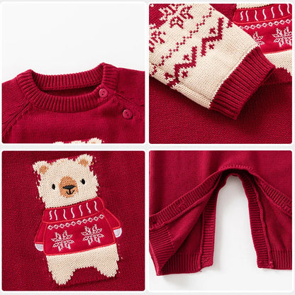 Baby Kids Cartoon Design Winter Bodysuit