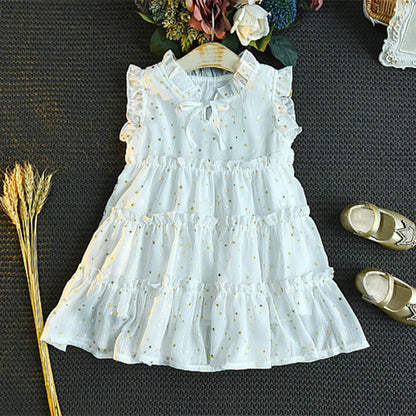 Kids Girls Starry Sequins Wedding Party Dresses