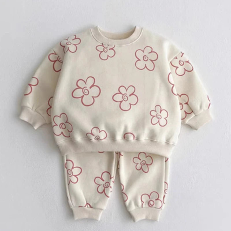 Baby/Kids Girl Boy 2pcs Warm Tracksuit/Clothes Set